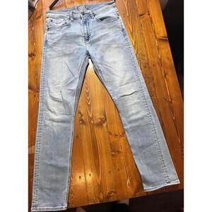 Revtown Jeans Mens 32x32 Light Wash Stretch Slim Straight Denim Pants